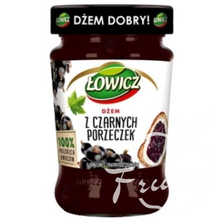 Łowicz Dżem Czarna Porzeczka 280g Niesłodzony