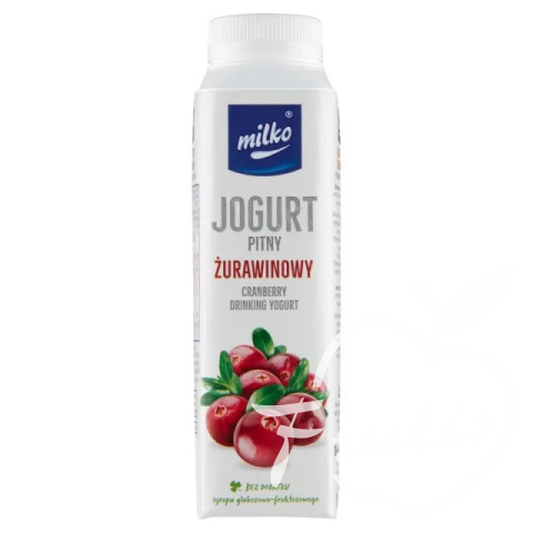 Milko jogurt pitny żurawinowy (330ml)