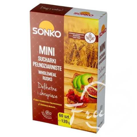 Sonko sucharki mini pełnoziarniste 30szt. (225g)