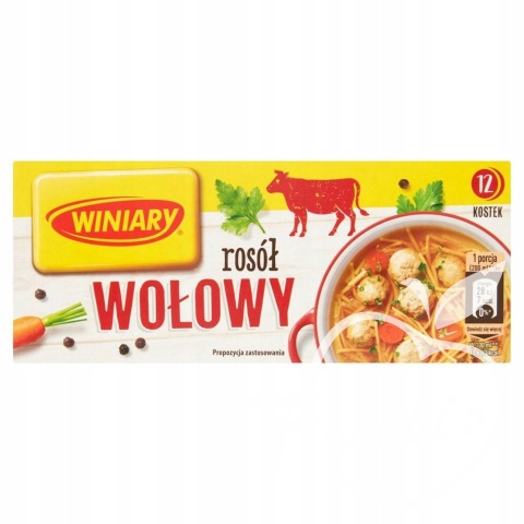 Winiary bulion wołowy kostka (12szt)
